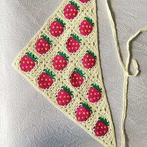 Strawberry Crochet Bandana